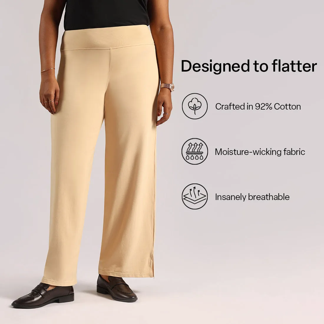 AM:PM Air Wide Trousers - Cotton Tall