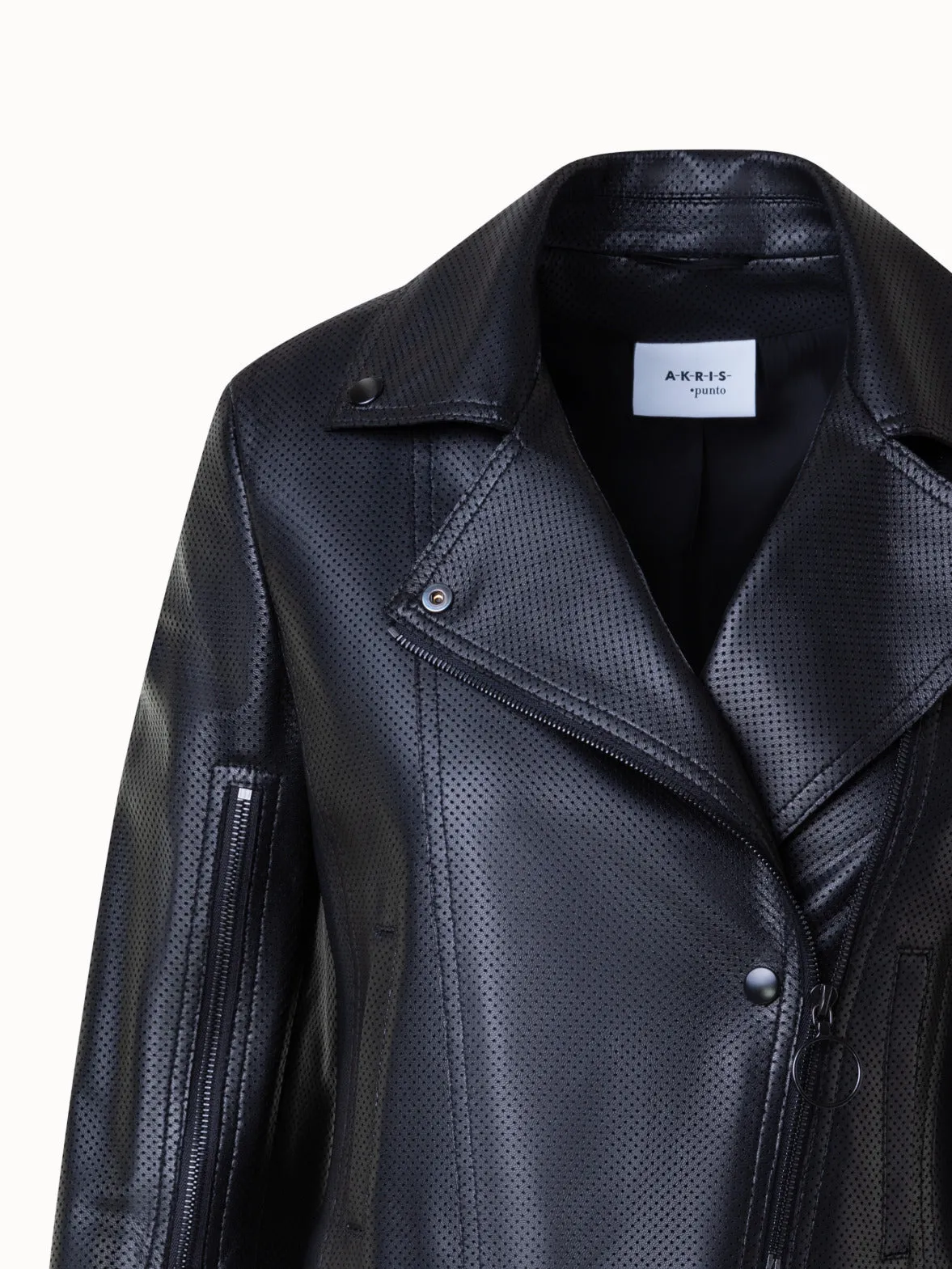 Bikerjacke aus perforiertem Leder