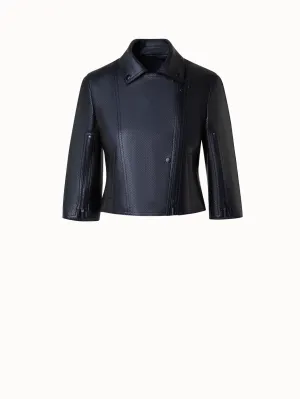Bikerjacke aus perforiertem Leder