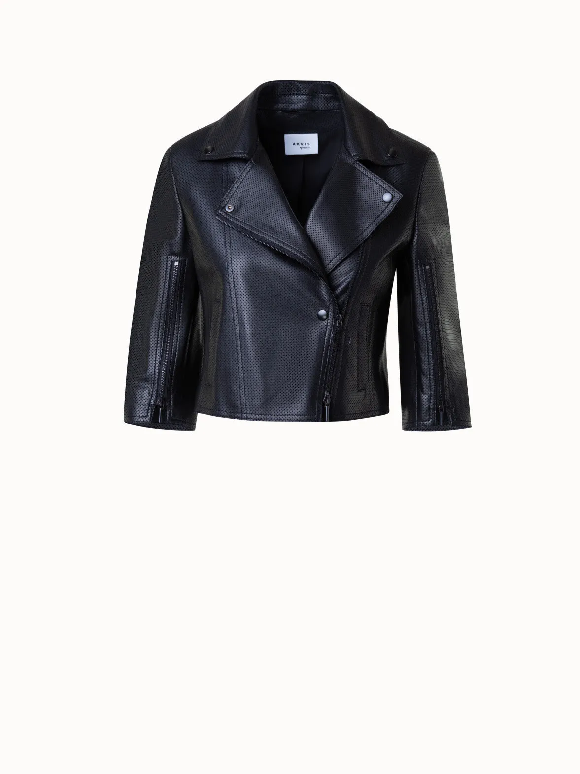 Bikerjacke aus perforiertem Leder
