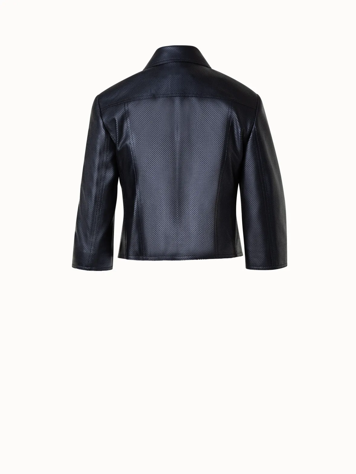 Bikerjacke aus perforiertem Leder