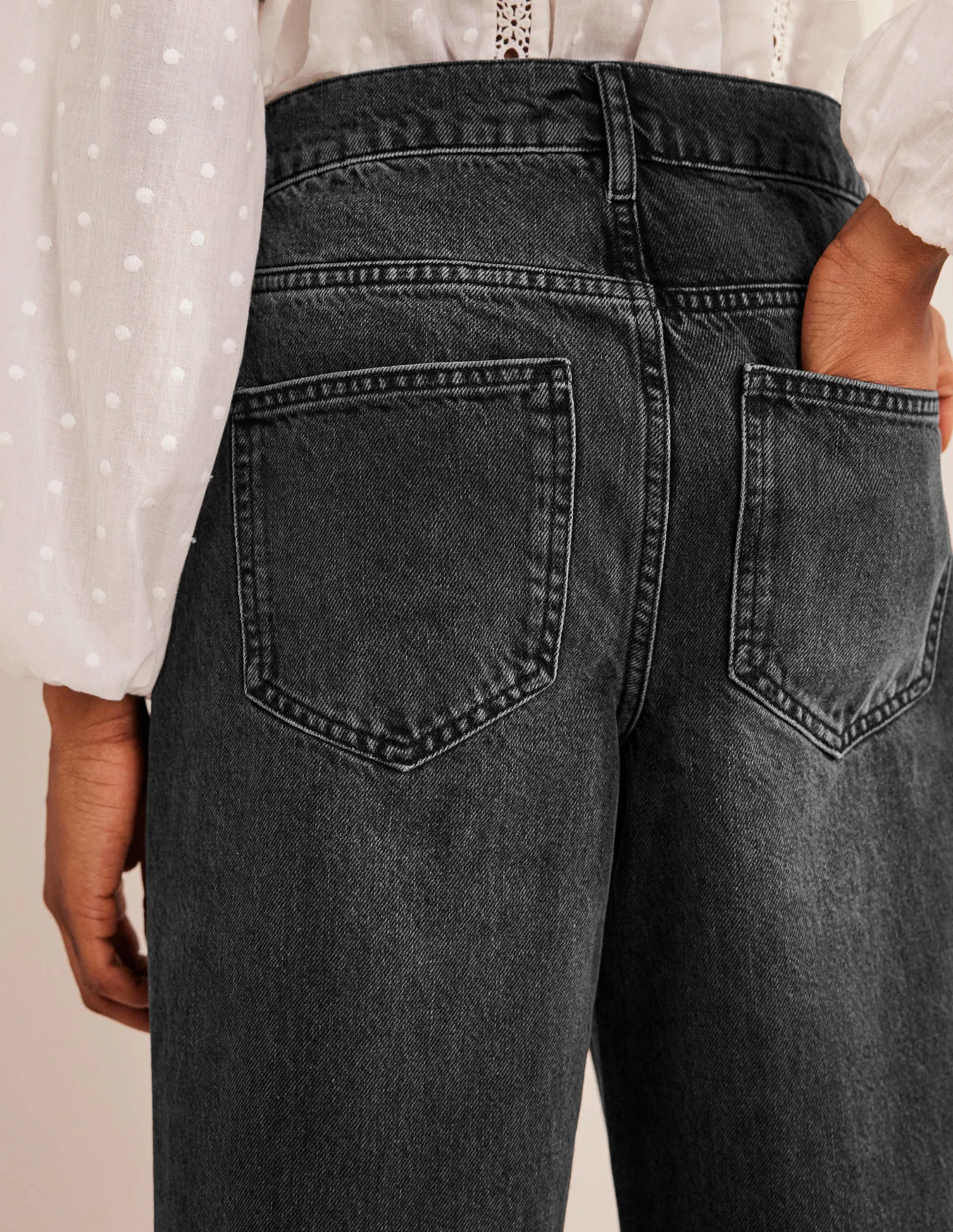 Boyfriend Jeans-Black