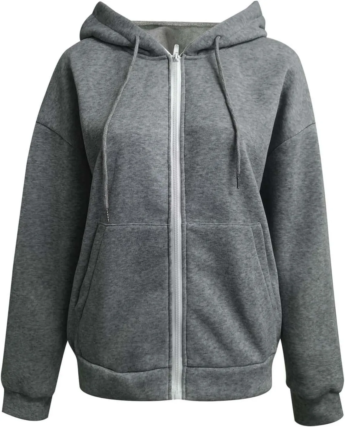 Ceboyel Full Zip Up Hoodies For Women Oversized Sweatshirts Tops Long Sleeve Fall Jackets Y2K Preppy Teen Girl Clothes 2023