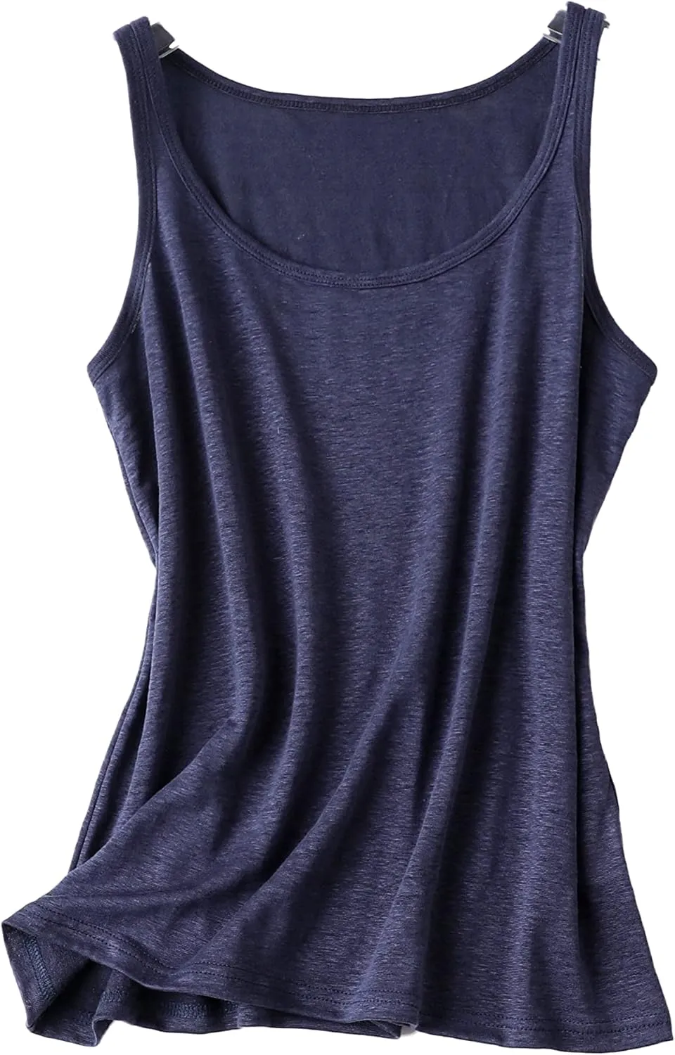 CLC Women's Mulberry Silk Camisole Sleeveless Tank Flax Tops