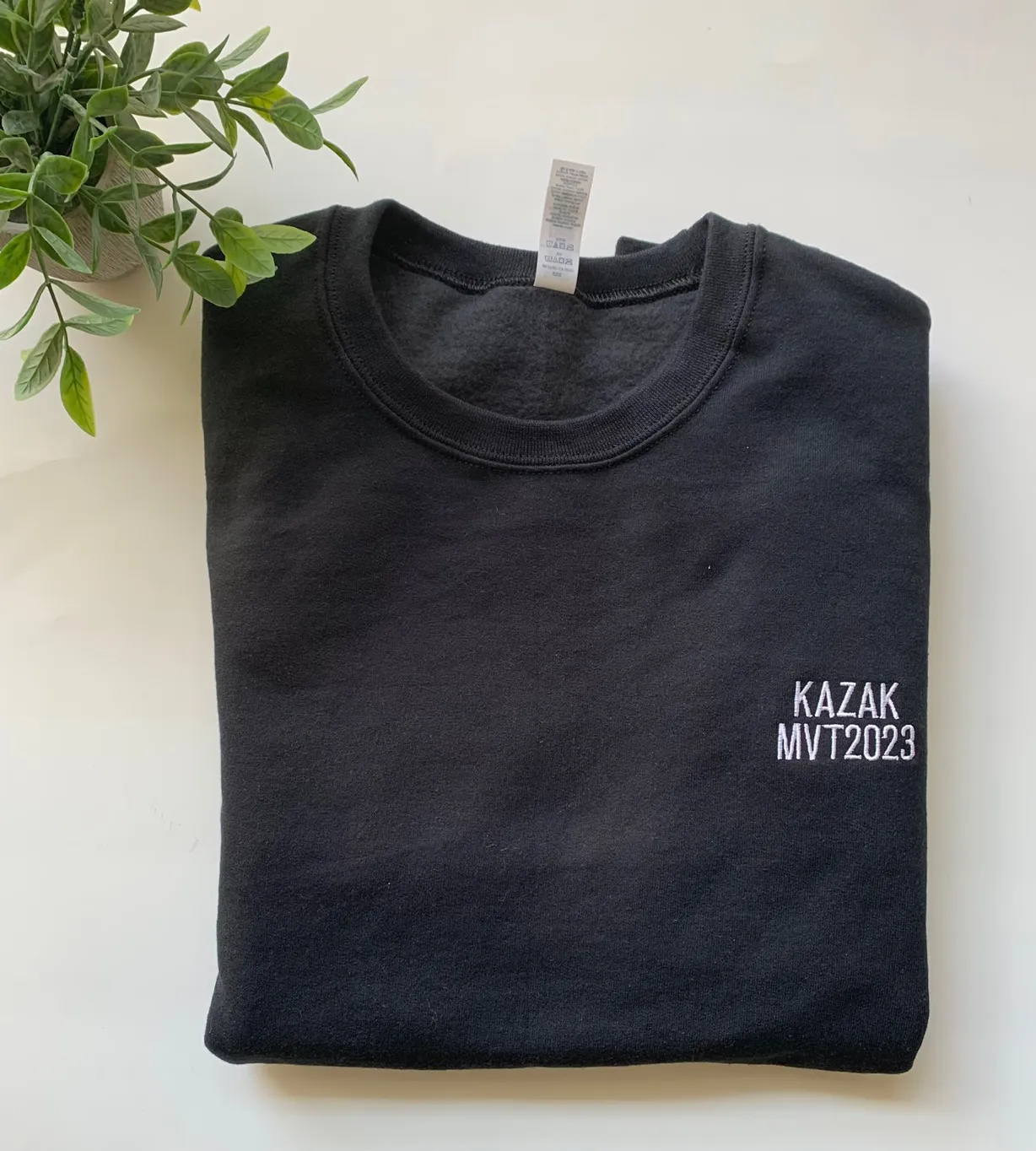 Custom Text Embroidered Sweatshirts Crewneck
