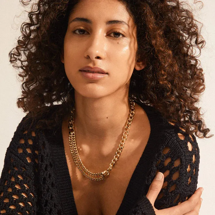 FRIENDS CHUNKY CURB CHAIN NECKLACE