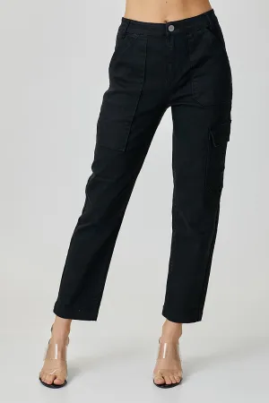 High Rise Cargo Boyfriend Jeans