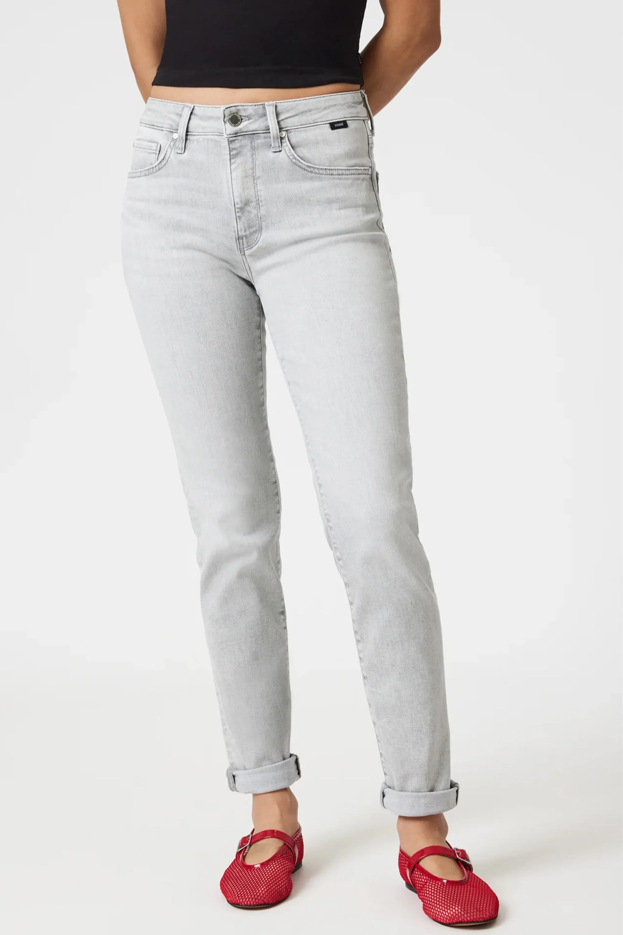 ICE GREY FEATHER KATHLEEN SLIM BOYFRIEND