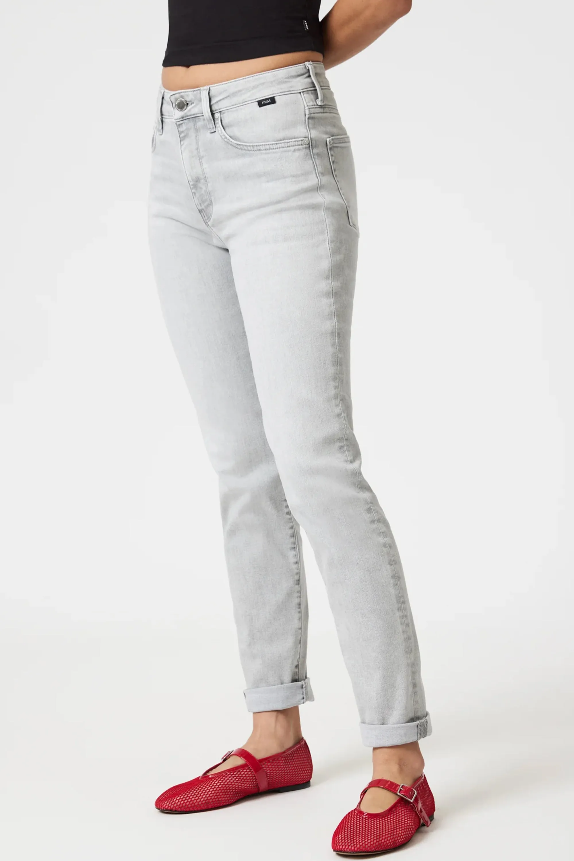 ICE GREY FEATHER KATHLEEN SLIM BOYFRIEND
