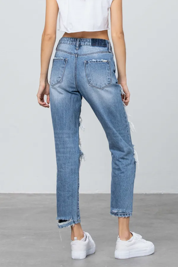 Last Project Heavy Destroyed Mom Jeans
