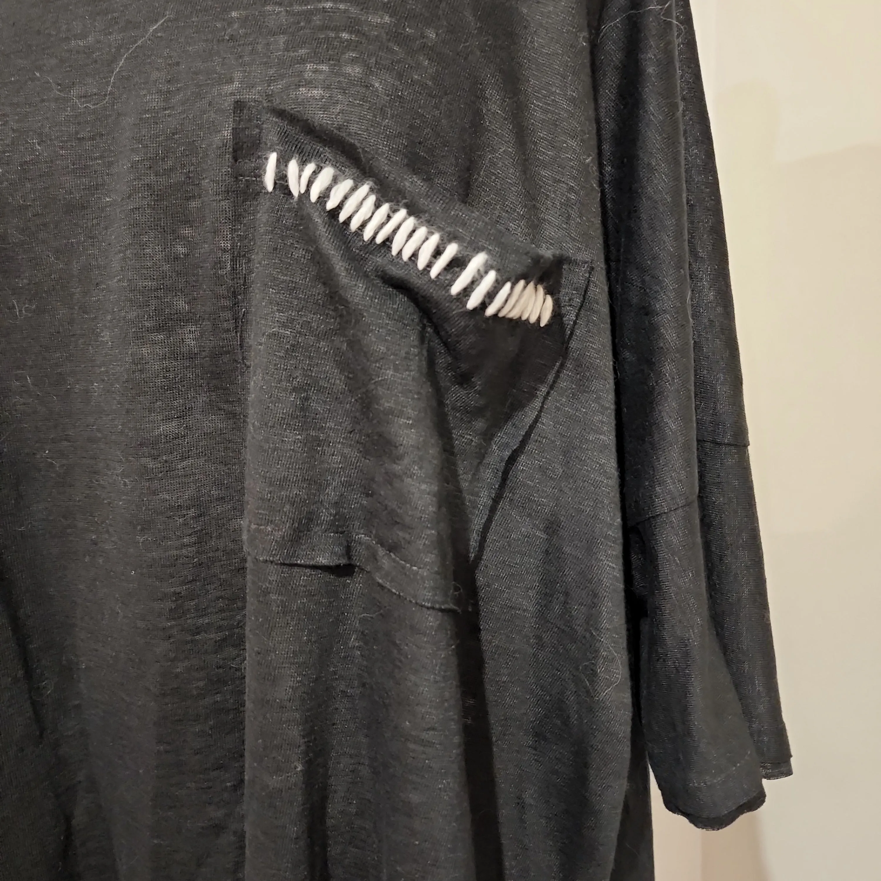 Linen Tee Top - Acid wash