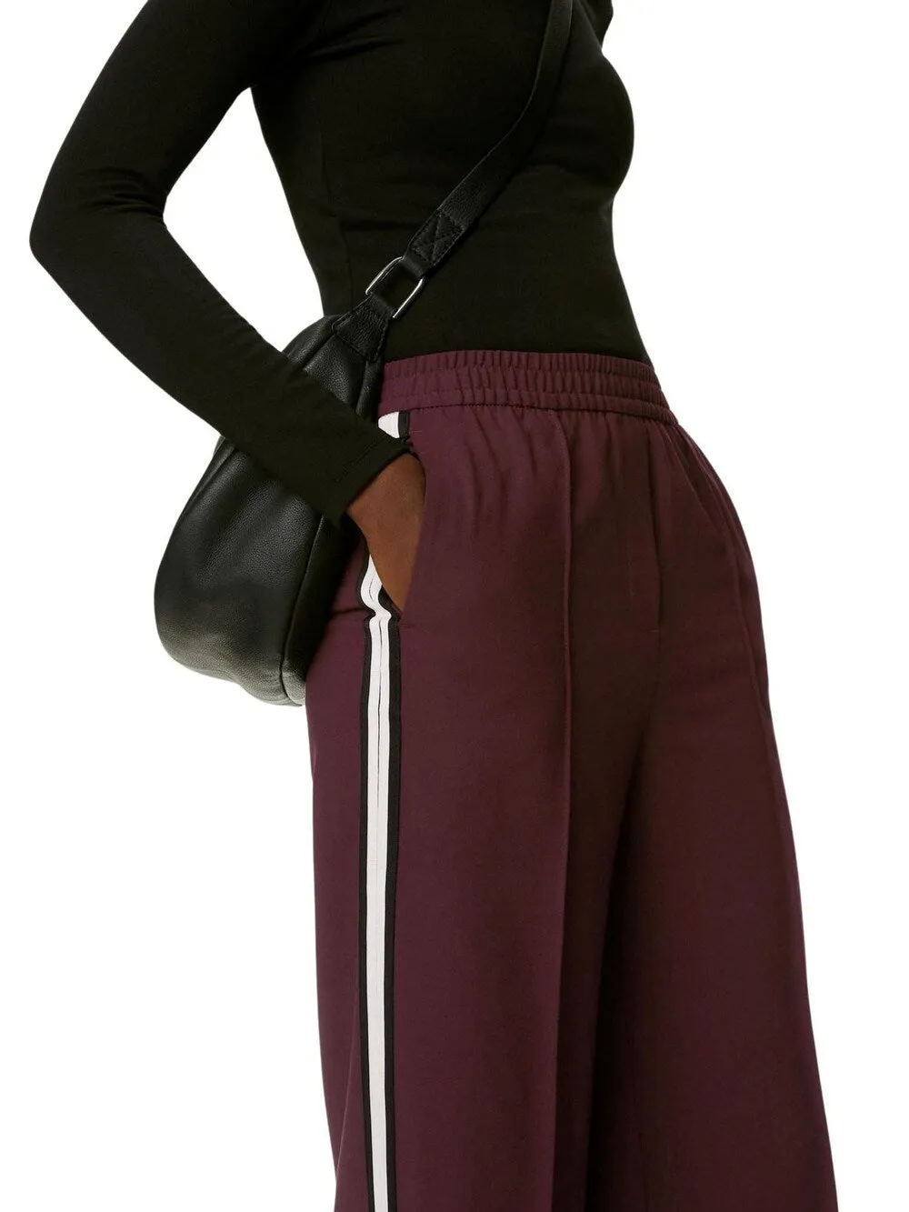 Marks & Spencer wide trousers, red wine