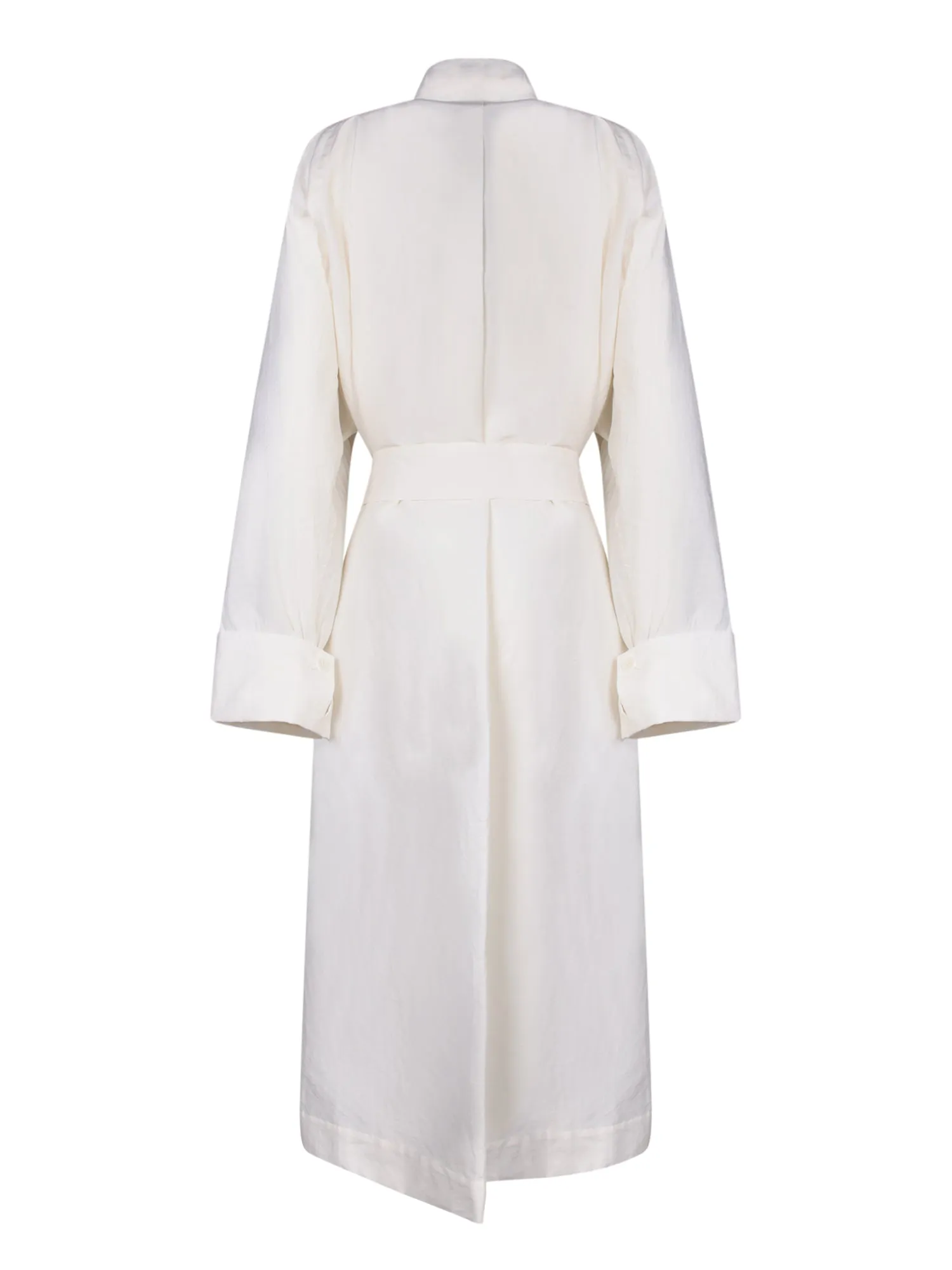 Oversize white trench coat
