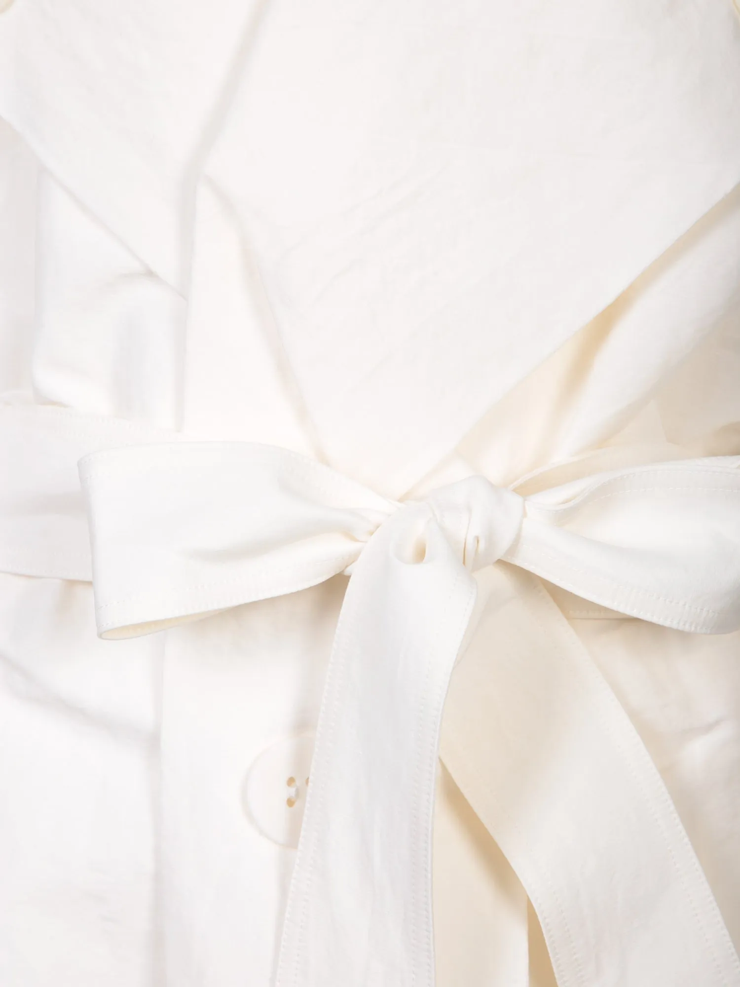 Oversize white trench coat