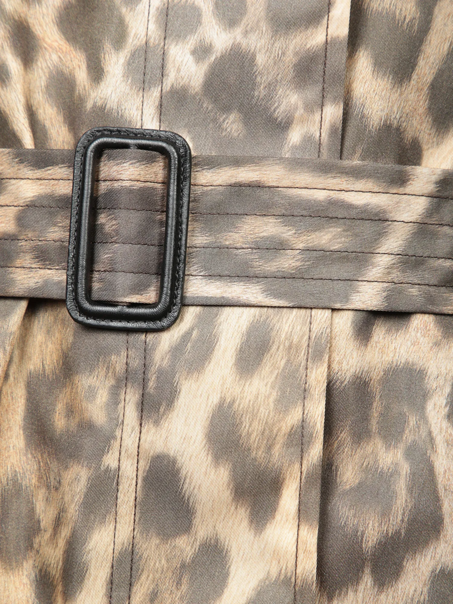 Oversized Leopard Trench