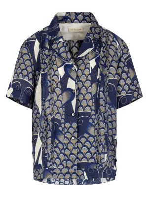 Santos Guayabera in Ink/Midnight Multi