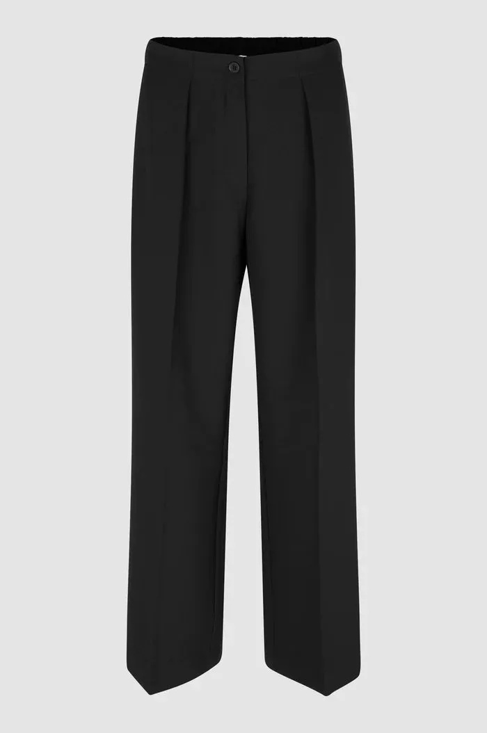 Second Female Fique Wide Pants in Black
