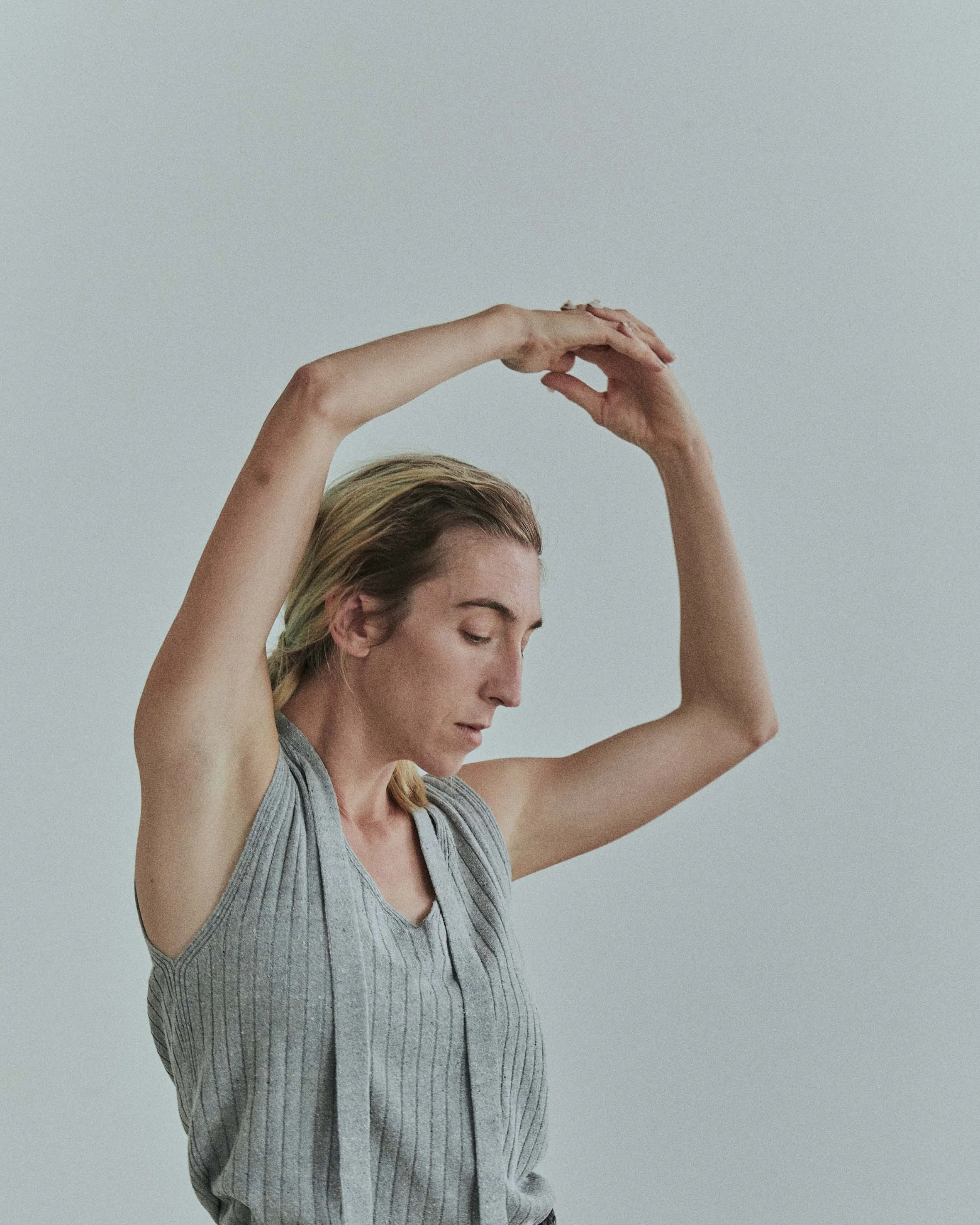Silk Wide Rib No-sleeves Tops / Eco Silk 100%