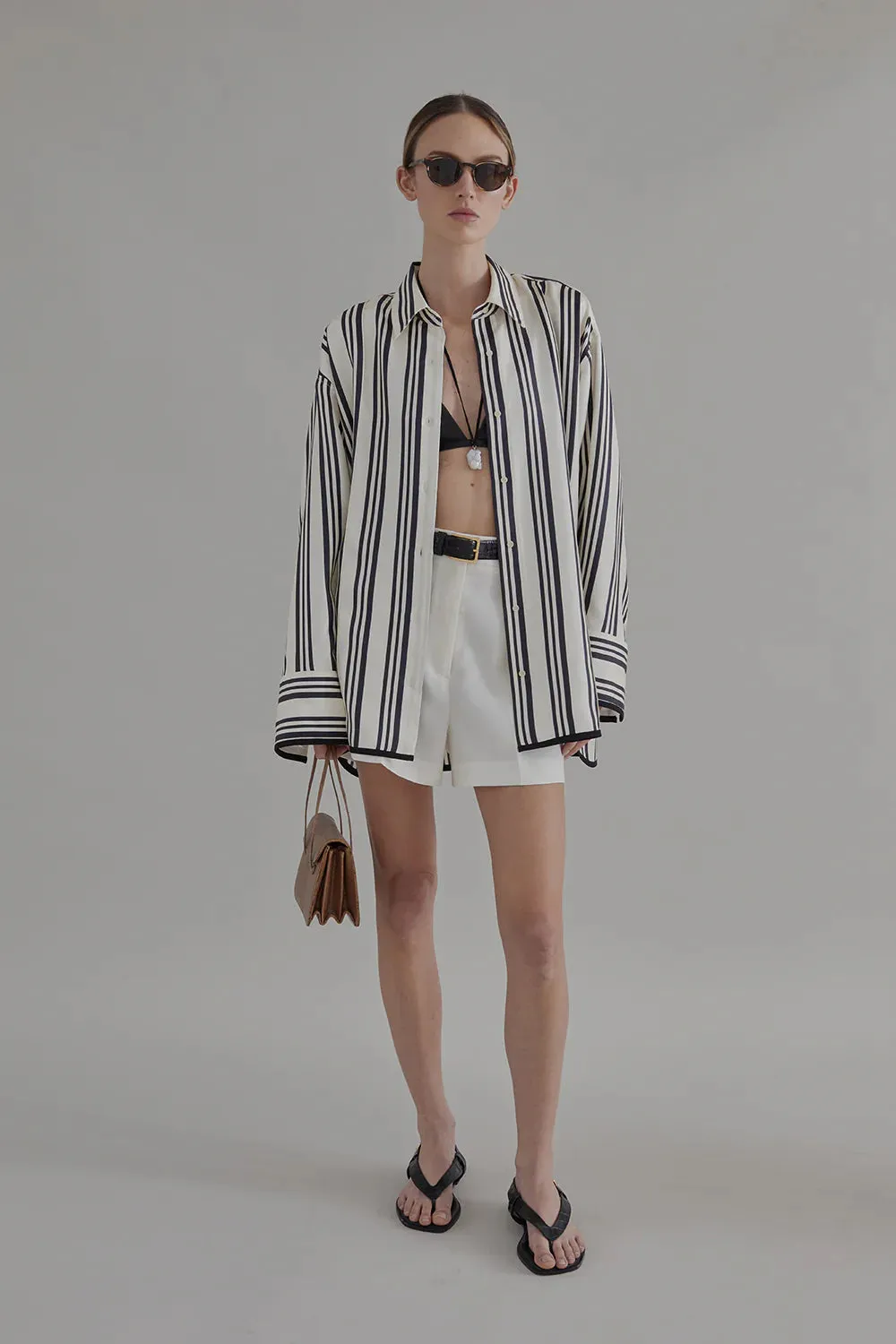 Vivi Shirt in Cream/Black