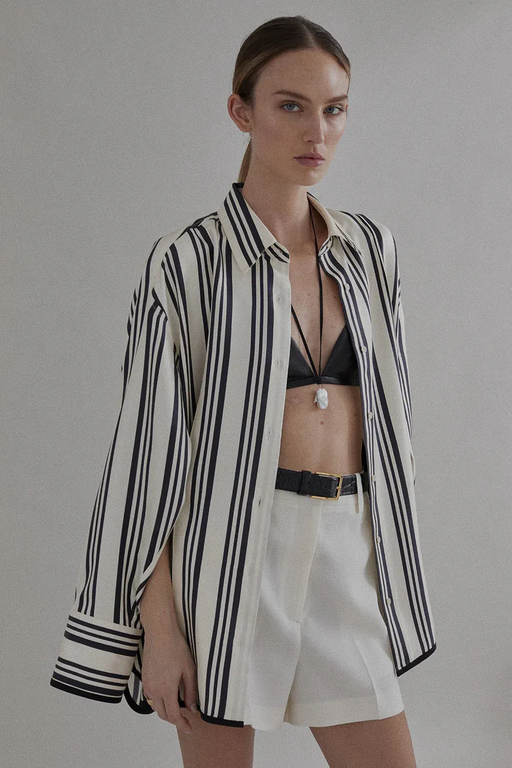 Vivi Shirt in Cream/Black