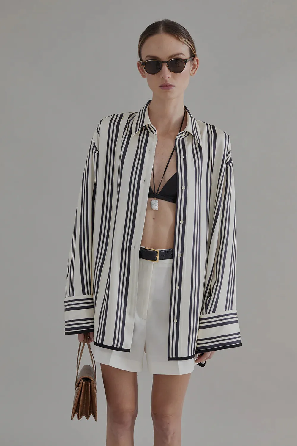 Vivi Shirt in Cream/Black
