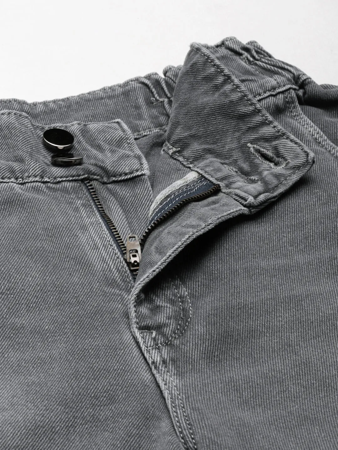 Women Grey Boyfriend Fit Heavy Denim Jeans