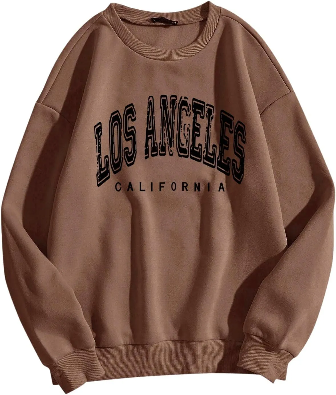 Women's Oversized Crewneck Sweatshirt Long Sleeve Los Angeles California Casual Pullover Loose Fashion Tops